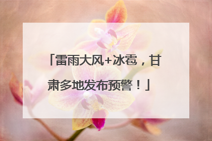 雷雨大风+冰雹，甘肃多地发布预警！