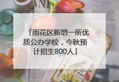 雨花区新增一所优质公办学校，今秋预计招生800人