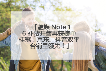 魅族 Note 16 补货开售再获榜单桂冠，京东、抖音双平台销量领先！