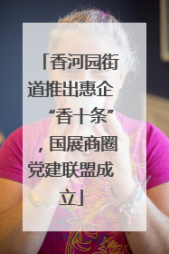 香河园街道推出惠企“香十条”，国展商圈党建联盟成立