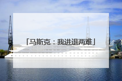 马斯克：我进退两难