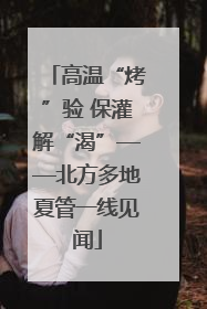高温“烤”验 保灌解“渴”——北方多地夏管一线见闻