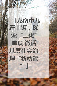 龙南市九连山镇：探索“三化”建设 激活基层社会治理“新动能”