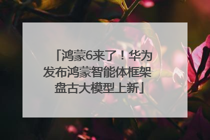 鸿蒙6来了！华为发布鸿蒙智能体框架 盘古大模型上新