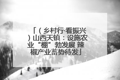 （乡村行·看振兴）山西天镇：设施农业“棚”勃发展 辣椒产业蓄势待发