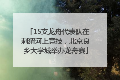15支龙舟代表队在刺猬河上竞技，北京良乡大学城举办龙舟赛
