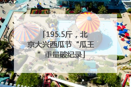195.5斤，北京大兴西瓜节“瓜王”重量破纪录