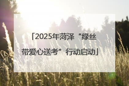 2025年菏泽“绿丝带爱心送考”行动启动