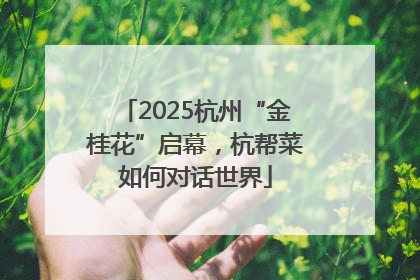 2025杭州“金桂花”启幕，杭帮菜如何对话世界