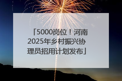 5000岗位！河南2025年乡村振兴协理员招用计划发布